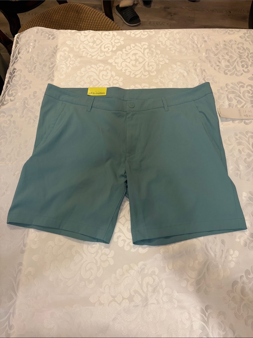 all in motion Teal Flat Front Men’s Shorts